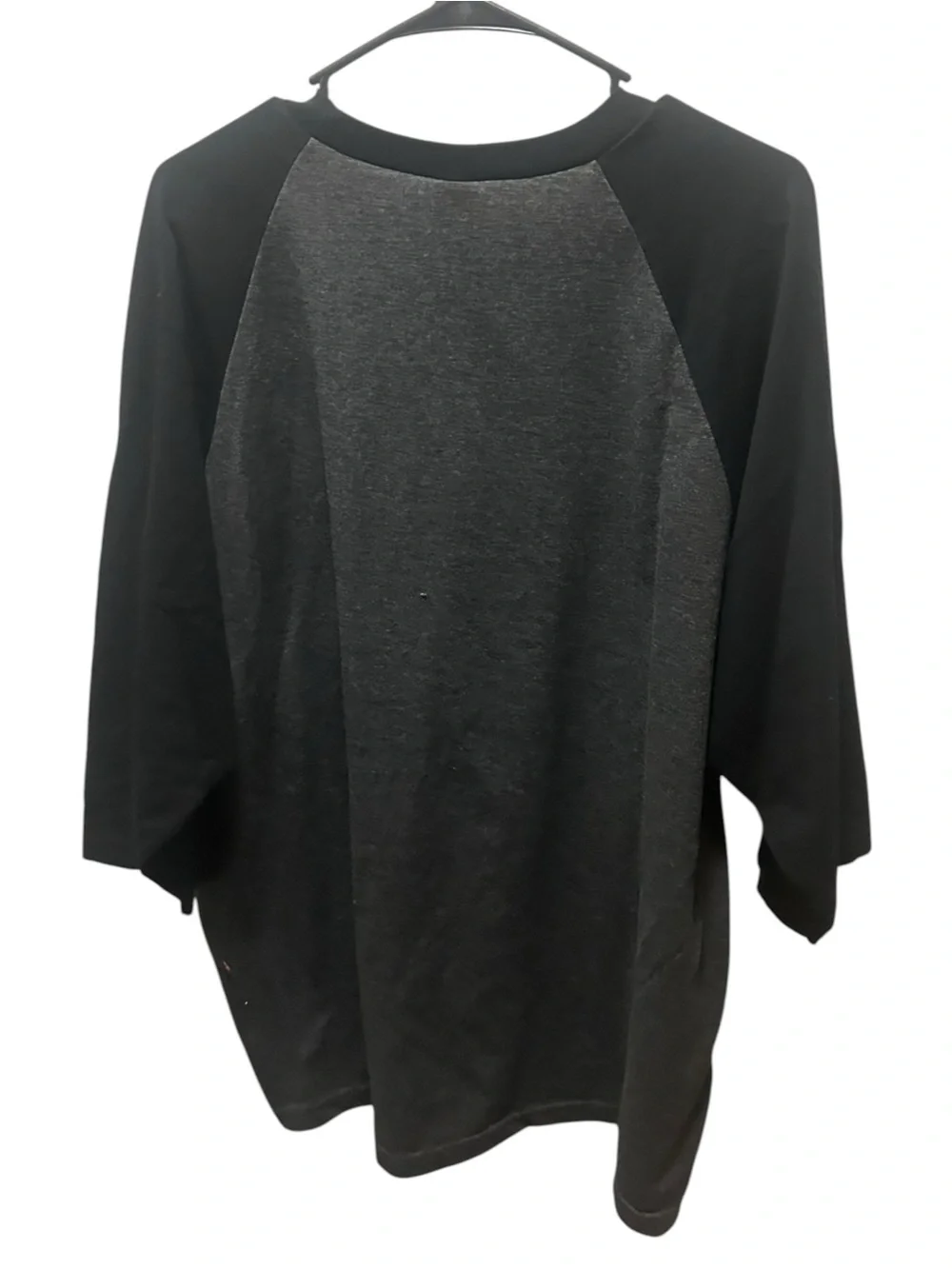 Pro Club Charcoal and Black 3/4 Sleeve Crew Neck Baseball Shirt